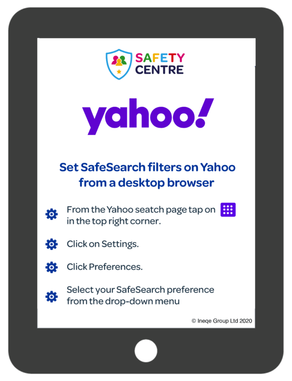 Desktop Safety Settings Yahoo The Online Safety Centre