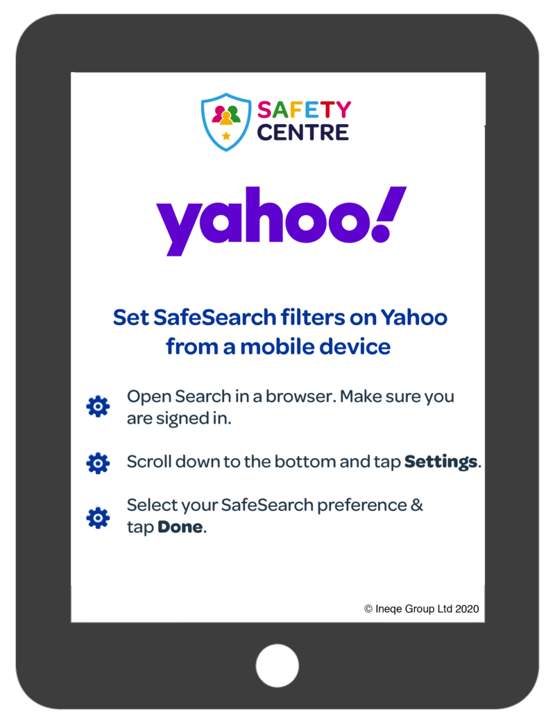 Android SafeSearch Filtering Yahoo Our Safety Centre